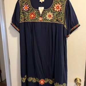 New with tags 2x navy dress